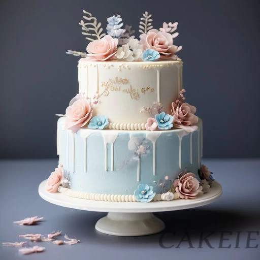 2 Tier Flower Cake